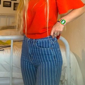 Striped American eagle jeans